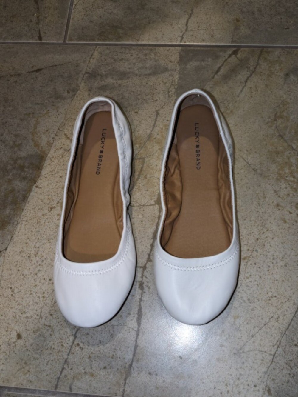 Lucky Brand White Women's Ballet Flats